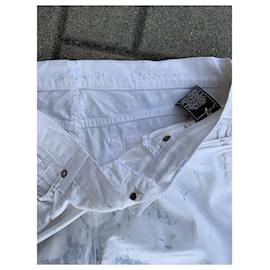 7 For All Mankind-Un pantalon, leggings-Blanc