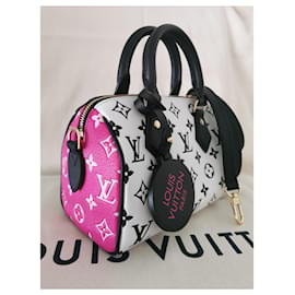 Louis Vuitton-Louis Vuitton speedy Bandouliere 20 BAG Noir Rose Blanc-Black,Pink,White