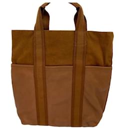 Hermès-[Used] HERMES Hermes Fool Tukabas Tote Bag Half Leather Brown-Brown
