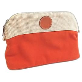 Hermès-[Used] HERMES Hermes Bored pouch Mini Toile Ash Canvas Red-Red,Orange