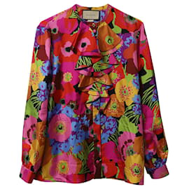 Gucci-Camisa Gucci X Ken Scott en seda con estampado floral-Otro