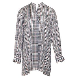 Joseph Vestido manga longa xadrez em seda multicolorida Outro