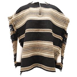 Isabel Marant Poncho Hollis a righe con frange in lana multicolor Altro Stampa python