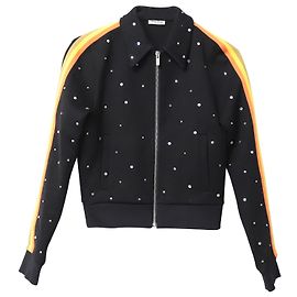Bomber Miu Miu In Cotone Nero Con Impreziosito Cristalli Nero
