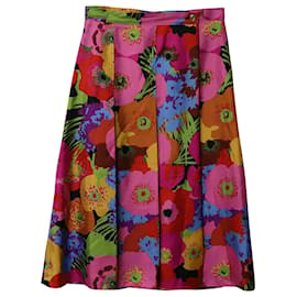 Gucci-Gucci X Ken Scott Pleated Skirt in Floral Print Silk-Other