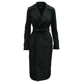 Lanvin Classic Trench Coat in Black Polyester  Black