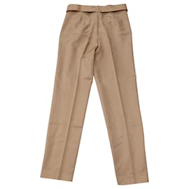 Maje-Pantalones de tiro alto con cinturón Maje Panisse en algodón color melocotón-Rosa,Melocotón