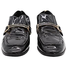 Stella Mc Cartney-Stella McCartney Morgana Loafers in Black Patent Leather-Black