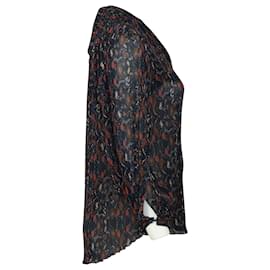 Isabel Marant-Isabel Marant Blusa manga longa plissada em poliéster com estampa floral-Outro