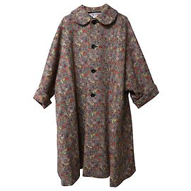 Comme Des Garcons Manteau tailleur Prince de Galles à broderies florales Comme Des Garçons en polyester multicolore Multicolore