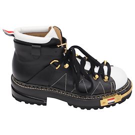 Botas de montaña Thom Browne Vitello de piel de becerro negra Negro