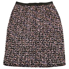 Giambattista Valli-Giambattista Valli Tweed Midi Skirt in Multicolor Polyamide-Multiple colors