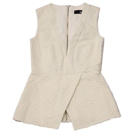 Nicholas Kirkwood Nicholas Peplum Top em algodão branco Branco