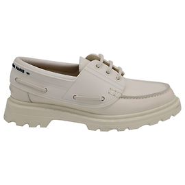 Scarpe da barca Dior Walker in pelle bianca Bianco
