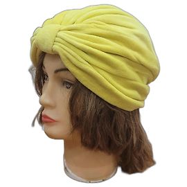Autre Marque Chapéu de turbante amarelo vintage Amarelo