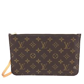 Louis Vuitton-Lona Neverfull Pochette do monograma de Louis Vuitton-Marrom