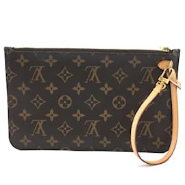Louis Vuitton-Lona Neverfull Pochette do monograma de Louis Vuitton-Marrom