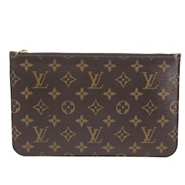 Louis Vuitton-Lona Neverfull Pochette do monograma de Louis Vuitton-Marrom