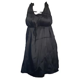 Vestido Miu Miu de seda negra estilo imperio Negro