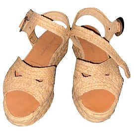 Robert Clergerie raffia sandal Beige