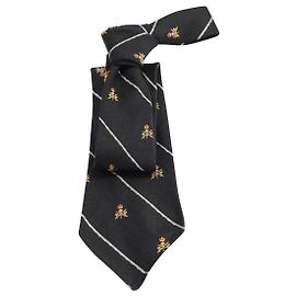 Cravatta Ralph Lauren The Bleecker Club in seta nera Nero