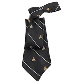 Ralph Lauren-Ralph Lauren The Bleecker Club Tie in Black Silk-Black