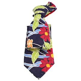 Ralph Lauren-Ralph Lauren Tropical Krawatte aus mehrfarbigem Leinen-Andere