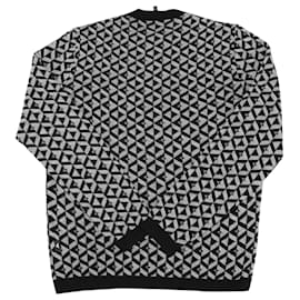 Armani-Emporio Armani Geometric Print Sweater in Multicolor Wool-Other
