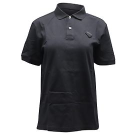 Polo Prada De Piqué De Algodón Negro Negro