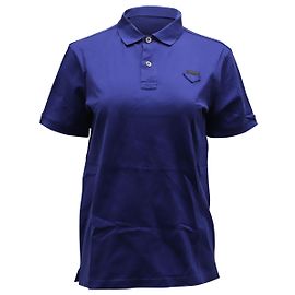 Polo Prada Pique en Coton Bleu Bleu