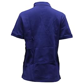 Prada-Prada Pique Polo Shirt in Blue Cotton-Blue