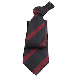 Ralph Lauren-Ralph Lauren Purple Label Repp Tie in Black Silk-Other