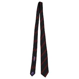 Ralph Lauren-Ralph Lauren Purple Label Repp Krawatte aus schwarzer Seide-Andere