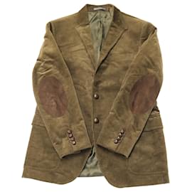 Ralph Lauren-Ralph Lauren - Manteau sport en velours côtelé en coton olive-Vert,Vert olive
