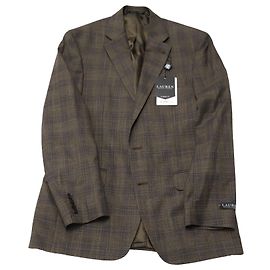 Blazer scozzese Ralph Lauren in poliestere marrone Altro