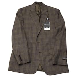 Ralph Lauren-Ralph Lauren Plaid Blazer in Brown Polyester-Other