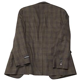 Ralph Lauren-Ralph Lauren Plaid Blazer in Brown Polyester-Other