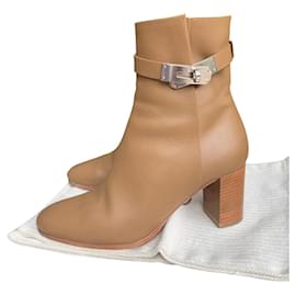 Hermès-Bottines-Caramel