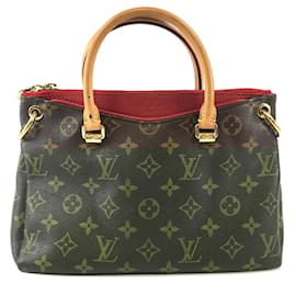 Louis Vuitton-Louis Vuitton Pallas BB Monogram Canvas Red calf leather-Brown