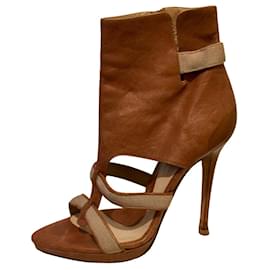 Herve Leger-Herve Leger sexy high heels with cut outs-Brown