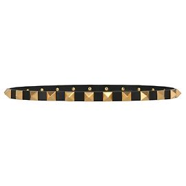 Valentino Roman Stud Leather Belt Black