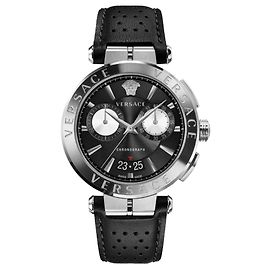 Versace Aion Chrono Strap Watch Metallic