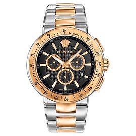 Versace Orologio Mystique Crono Bracciale D'oro Metallico