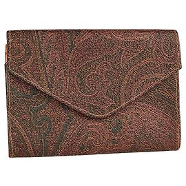 Etro purse in unisex Paisley canvas Brown