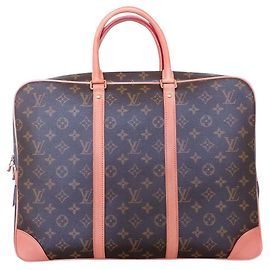 sac LOUIS VUITTON Porte Document Voyage Marron
