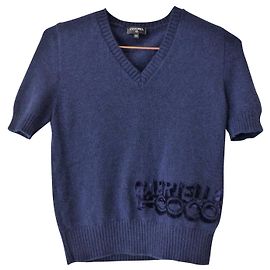 Pull Chanel en cachemire bleu marine Coco Gabrielle Bleu