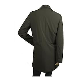 Aspesi-Aspesi Woman's Anthracite Gray Polyamide Padded Collared Jacket Coat size S-Dark grey