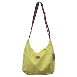 Longchamp-Longchamp yellow crescent hobo bag-Yellow