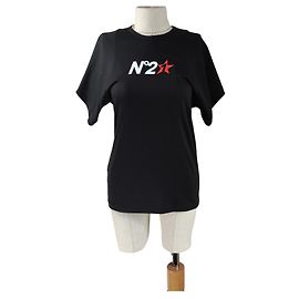 T-shirt in cotone nera No 21 Nero Multicolore
