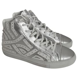 Just Cavalli-Sneakers-Silvery,White